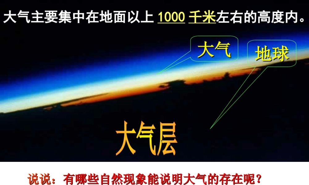 八年级科学上册 第2章 天气与气候 第1节《大气层》课件2 （新版）浙教版-（新版）浙教版初中八年级上册自然科学课件