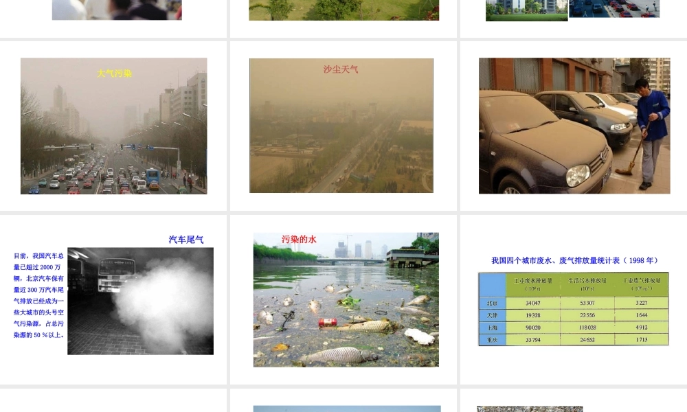 八年级生物下册 第24章 第3节 关注城市环境课件 北师大版