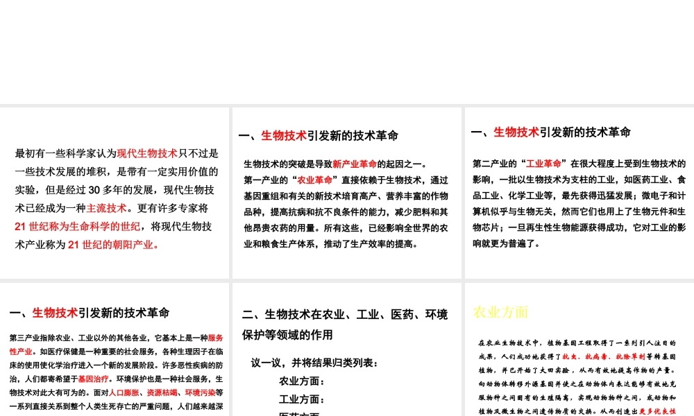 八年级生物下册 第二十四章 第2节《关注生物技术》课件 （新版）苏教版