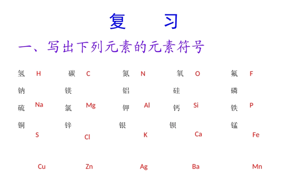 八年级科学上册 第6章 第4节 化学式课件 （新版）华东师大版-（新版）华东师大版初中八年级上册自然科学课件