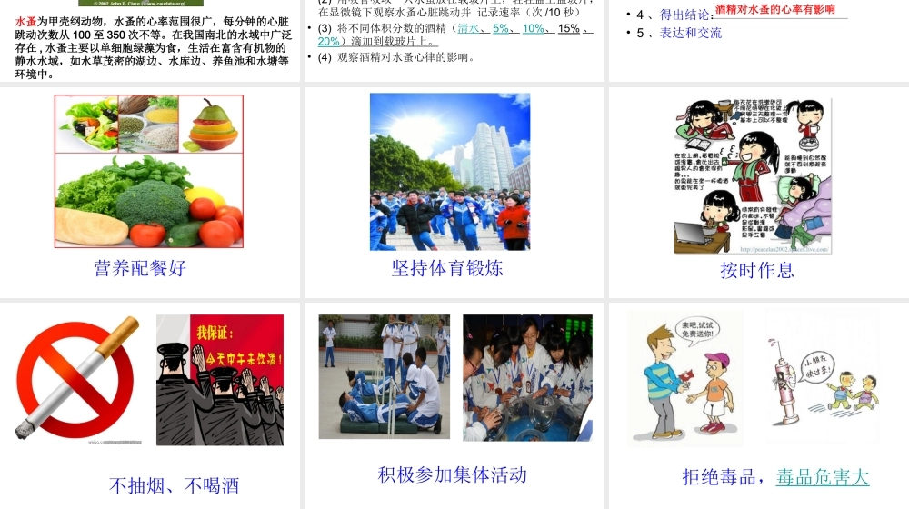 八年级生物下册 第八单元 第三章 第二节 选择健康的生活方式课件 新人教版