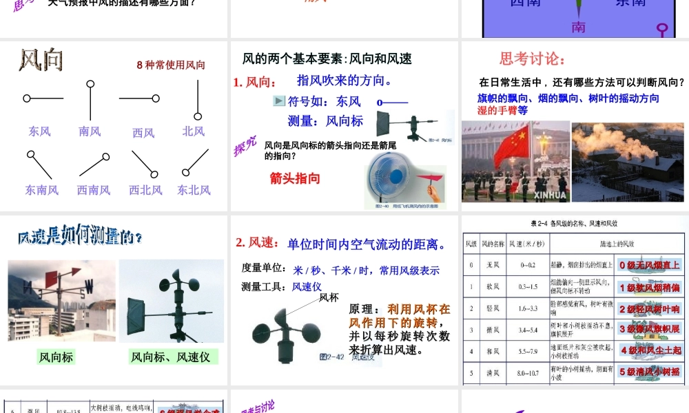 八年级科学上册 第2章 天气与气候 第4节《风和降水》课件4 （新版）浙教版-（新版）浙教版初中八年级上册自然科学课件