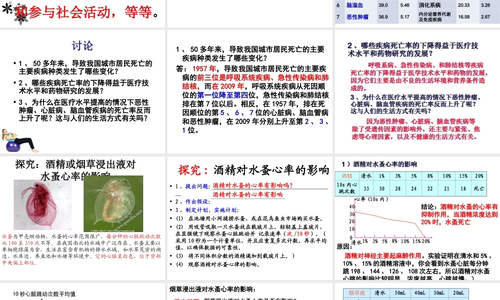 八年级生物下册 第八单元 第三章 第二节 选择健康的生活方式课件 新人教版-新人教版初中八年级下册生物课件
