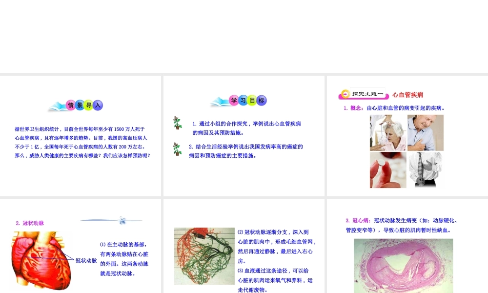 八年级生物下册 第二十五章 第2节《威胁健康的主要疾病》课件 （新版）苏教版