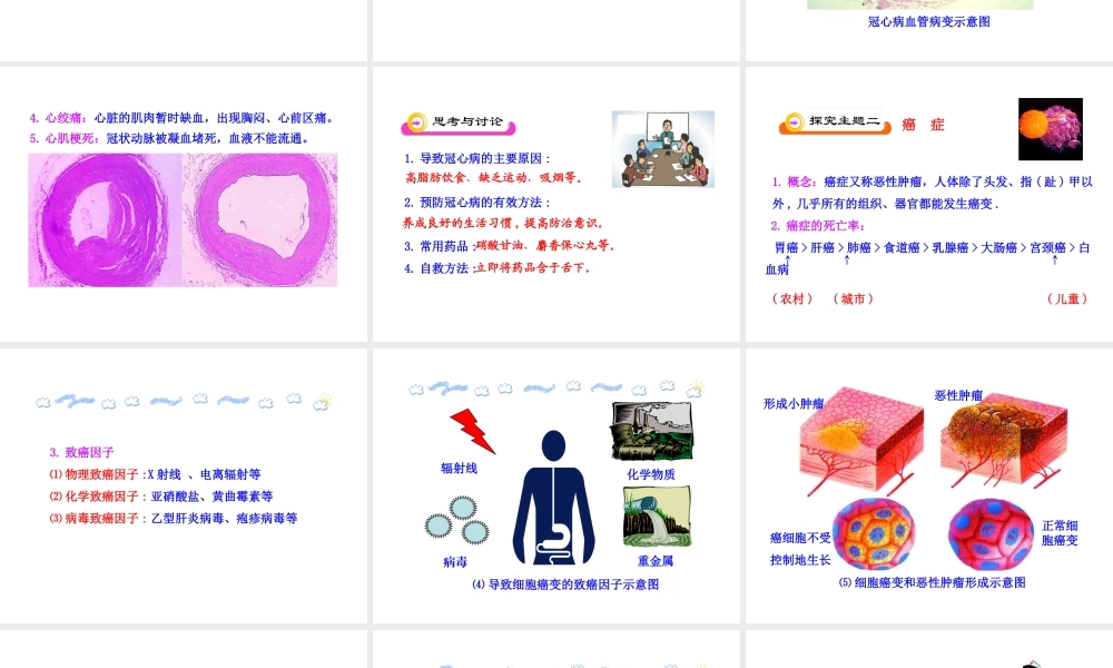 八年级生物下册 第二十五章 第2节《威胁健康的主要疾病》课件 （新版）苏教版