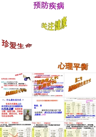 八年级生物下册 第八单元 第三章 第二节选择健康的生活方式课件1 （新版）新人教版