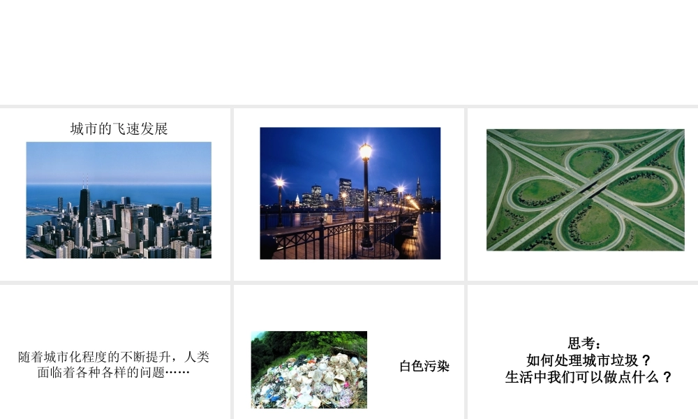 八年级生物下册 第24章 第三节 关注城市环境课件4 （新版）北师大版