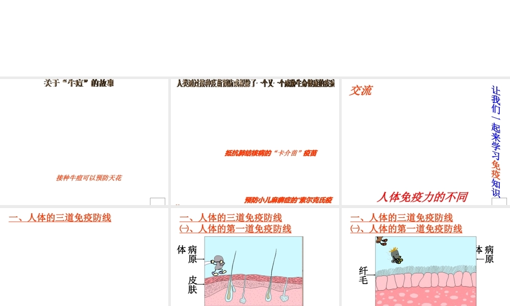 八年级生物下册 第二十五章 第三节 免疫课件3 （新版）苏教版
