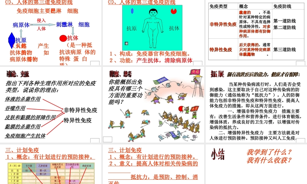 八年级生物下册 第二十五章 第三节 免疫课件3 （新版）苏教版