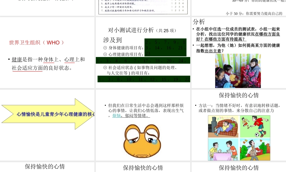 八年级生物下册 第八单元 第三章 第一节 评价自己的健康状况课件 新人教版