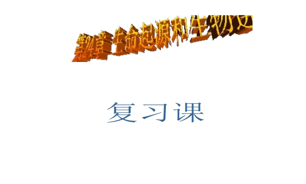 八年级生物下册 第24章《生命起源和生物进化》课件 苏教版