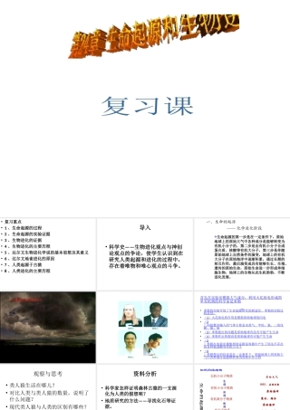 八年级生物下册 第24章《生命起源和生物进化》课件 苏教版