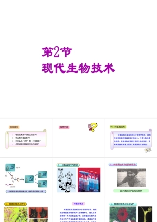 八年级生物下册 第25章 第1节《现代生物技术》课件 北师大版