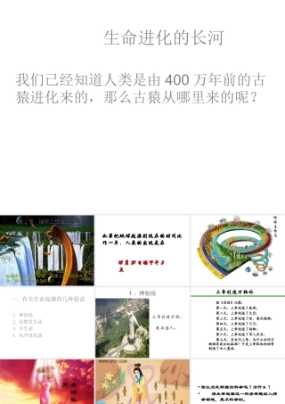 八年级生物下册 第7单元 生命的延续与进化 第23章 第1节《生命的起源》课件2 （新版）苏科版-（新版）苏科级下册生物课件