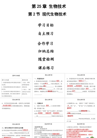 八年级生物下册 第九单元 第25章 第2节 现代生物技术课件 （新版）北师大版-（新版）北师大版初中八年级下册生物课件