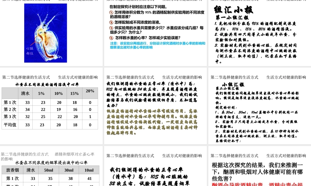 八年级生物下册 第八单元 第三章 第一节评价自己的健康状况课件4 （新版）新人教版-（新版）新人教版初中八年级下册生物课件