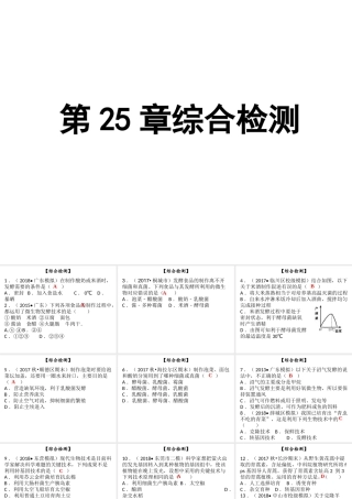 八年级生物下册 第九单元 第25章 生物技术综合检测课件 （新版）北师大版-（新版）北师大级下册生物课件