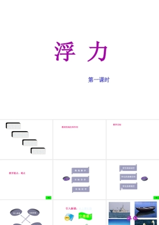 八年级科学上册 第四章 浮力 2.浮力 课件华东师大版