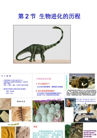 八年级生物下册 第7单元 生命的延续与进化 第23章 第2节《生物进化的历程》课件2 （新版）苏科版-（新版）苏科级下册生物课件