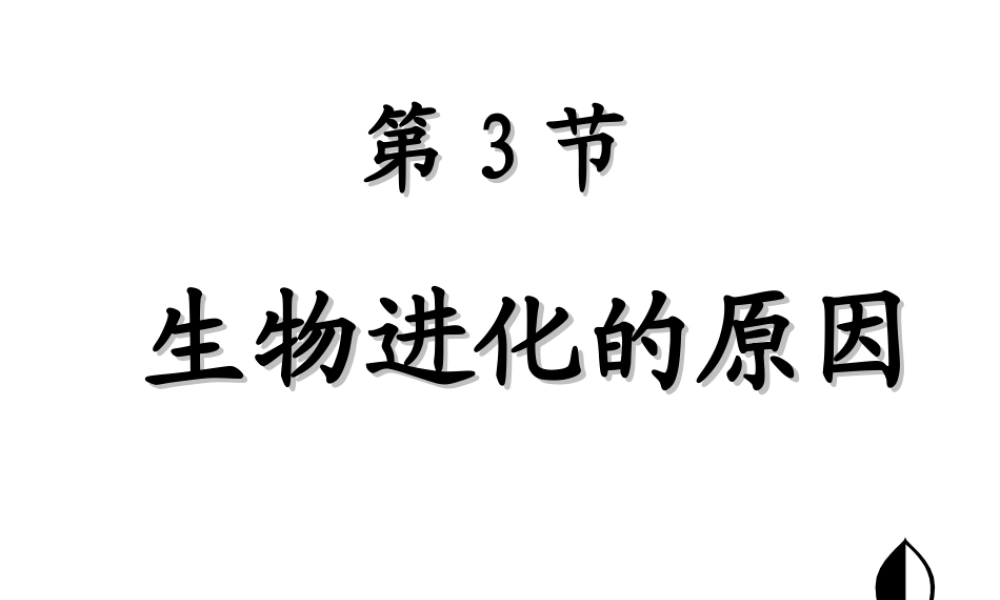 八年级生物下册 第7单元 生命的延续与进化 第23章 第3节《生物进化的原因》教学课件 （新版）苏科版-（新版）苏科级下册生物课件