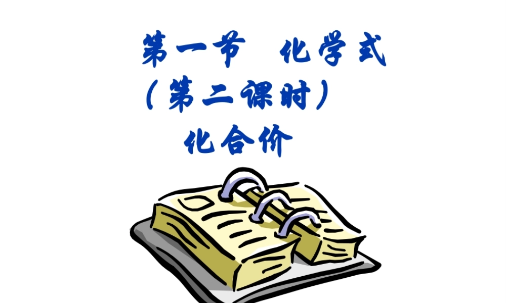 八年级科学上册《化合价》课件华师大版