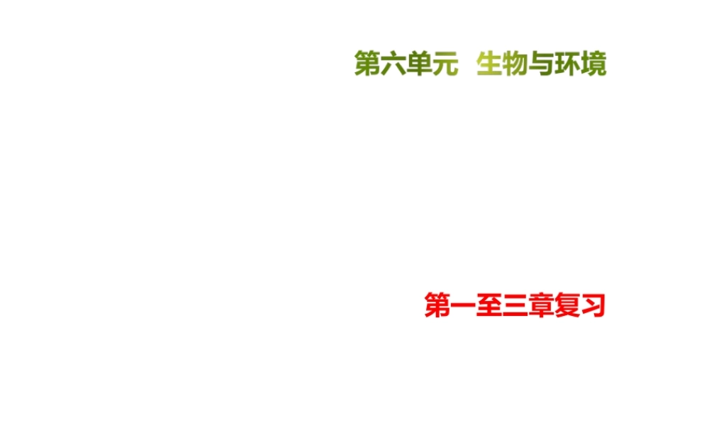 八年级生物下册 第六单元 第1-3章复习课件 （新版）济南版-（新版）济南版初中八年级下册生物课件