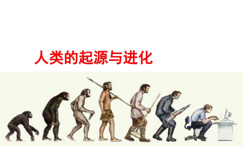 八年级生物下册 第7单元 生命的延续与进化 第23章 第4节《人类的起源和进化》探究课件 （新版）苏科版-（新版）苏科级下册生物课件