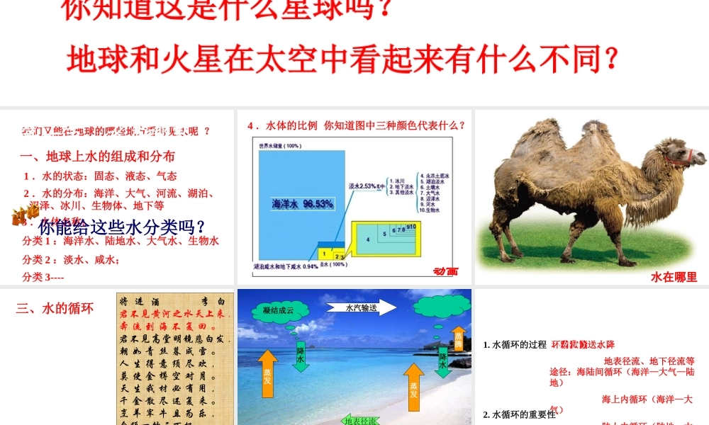 八年级科学上册《水在哪里》课件7 浙教版