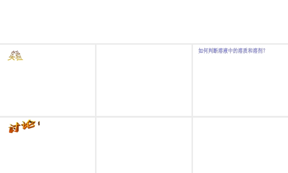八年级科学上册《物质在水中的分散状况》课件4 浙教版