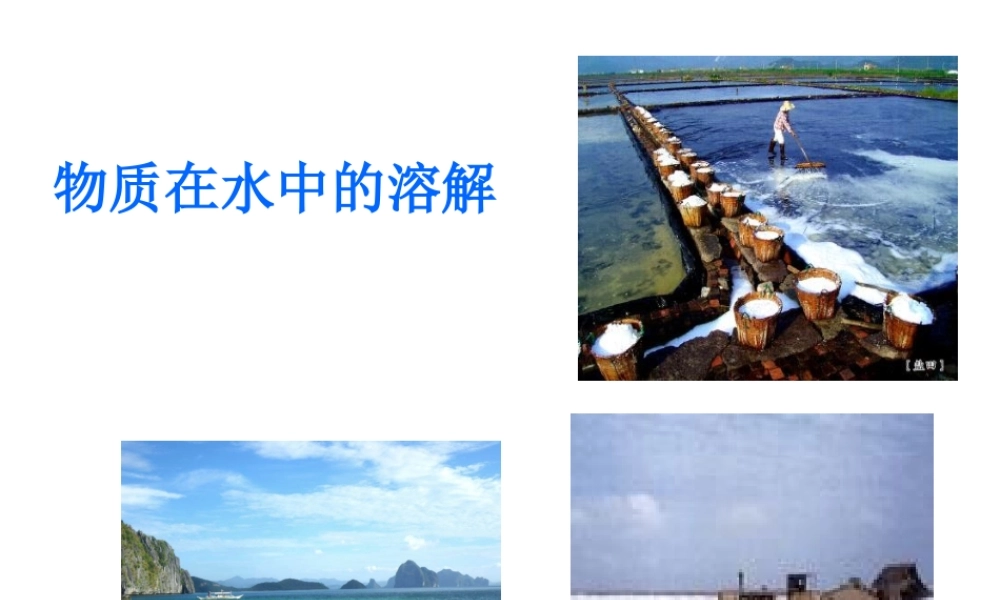 八年级科学上册《物质在水中的溶解》课件20 浙教版