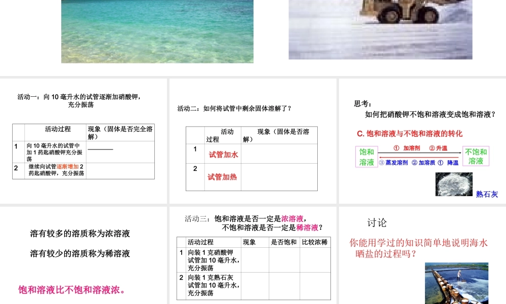 八年级科学上册《物质在水中的溶解》课件20 浙教版