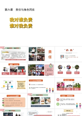 八年级道德与法治上册 第三单元 勇担社会责任 第六课 责任与角色同在 第1框《我对谁负责，谁对我负责》课件 新人教版-新人教版初中八年级上册政治课件
