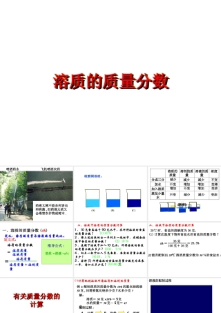 八年级科学上册《物质在水中的溶解》课件8 浙教版