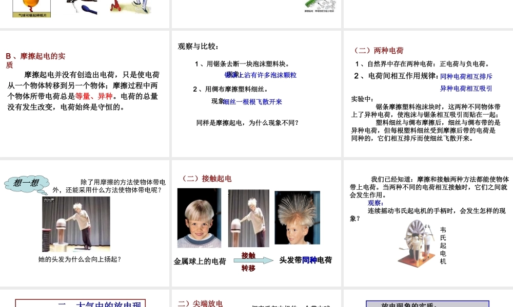 八年级科学下册 第4章 电与电路1 自然界的电现象课件（2） 华东师大版-华东师大版初中八年级下册自然科学课件