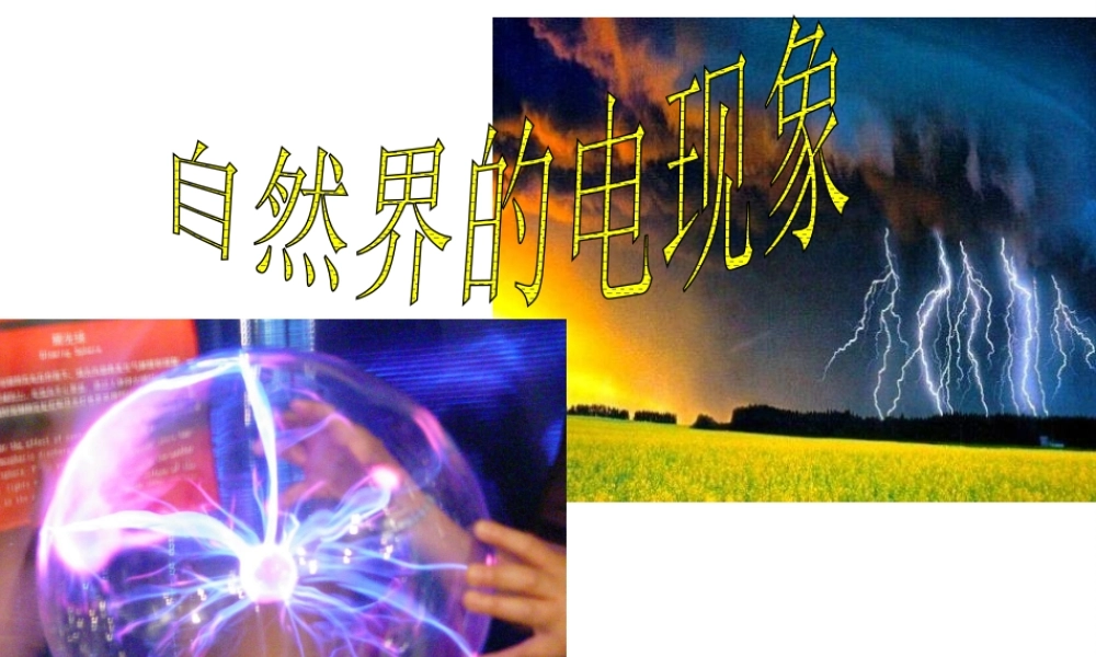 八年级科学下册 第4章 电与电路1 自然界的电现象课件（3） 华东师大版-华东师大版初中八年级下册自然科学课件