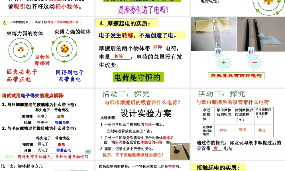 八年级科学下册 第4章 电与电路1 自然界的电现象课件（3） 华东师大版-华东师大版初中八年级下册自然科学课件