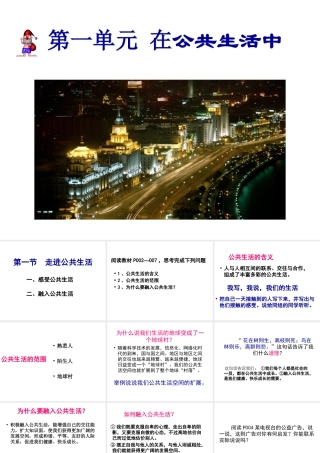 八年级道德与法治上册 第一单元 在公共生活中 第一节 走进公共生活课件2 湘教版-湘教版初中八年级上册政治课件