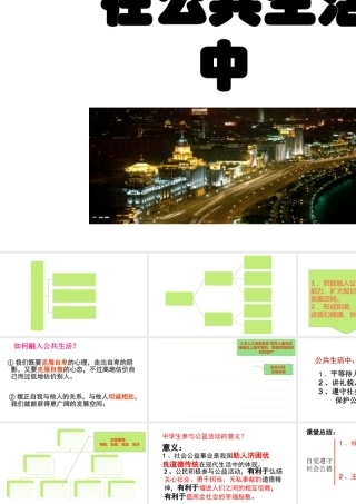 八年级道德与法治上册 第一单元 在公共生活中复习课件 湘教版-湘教版初中八年级上册政治课件