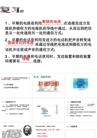 八年级科学下册 第6章 电磁波和通信2 电磁波和无线电通信课件（3） 华东师大版-华东师大版初中八年级下册自然科学课件
