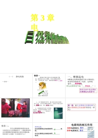 八年级科学下册 3.1自然界的电现象课件 华师大版
