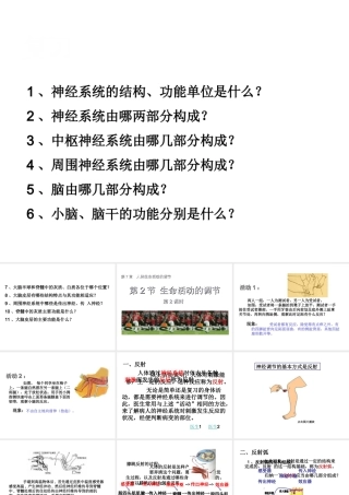 八年级科学下册 第7章 生命活动的调节 2 人体生命活动的神经调节课件（4） 华东师大版-华东师大版初中八年级下册自然科学课件