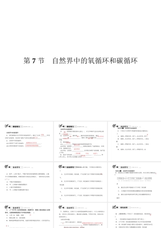 八年级科学下册 第三章 第7节 自然界中的氧循环和碳循环课件 （新版）浙教版-（新版）浙教版初中八年级下册自然科学课件