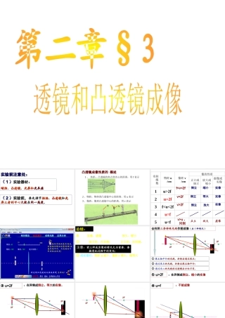 八年级科学下册 第2章 光 3 凸透镜成像课件（1） 华东师大版-华东师大版初中八年级下册自然科学课件
