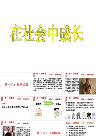 八年级道德与法治上册 第一单元 走进社会生活 第一课 丰富的社会生活 第2框 在社会中成长课件 新人教版-新人教版初中八年级上册政治课件