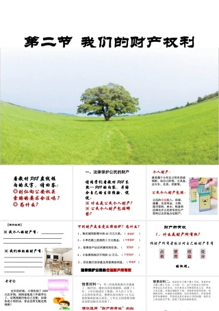 八年级道德与法治上册 第三单元 我们的经济生活 第二节 我们的财产权利课件 湘教版-湘教版初中八年级上册政治课件