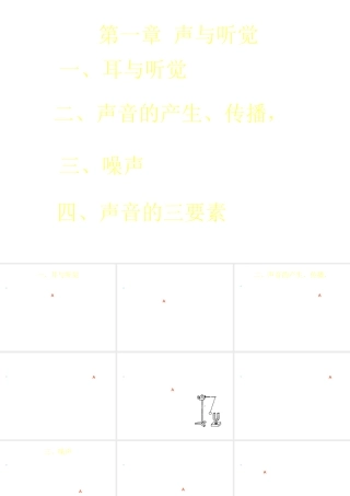 八年级科学下册 第一章 声与听觉 课件华东师大版