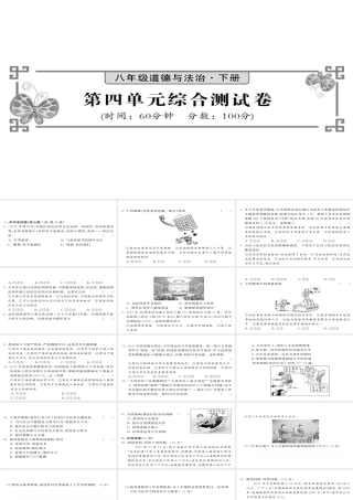 八年级道德与法治下册 第4单元 崇尚法治精神综合测试卷课件 新人教版-新人教版初中八年级下册政治课件