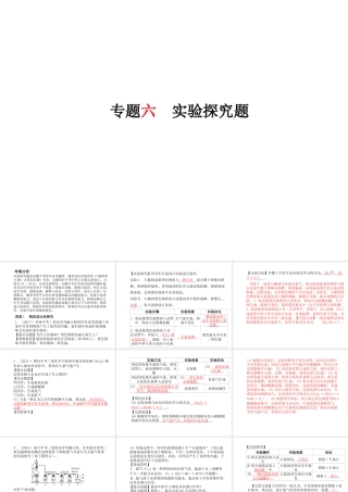 安徽省中考化学复习 专题六 实验探究题课件-人教版初中九年级全册化学课件
