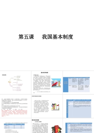 八年级道德与法治下册 第三单元 人民当家作主 第5课 我国基本制度复习课件 新人教版-新人教版初中八年级下册政治课件