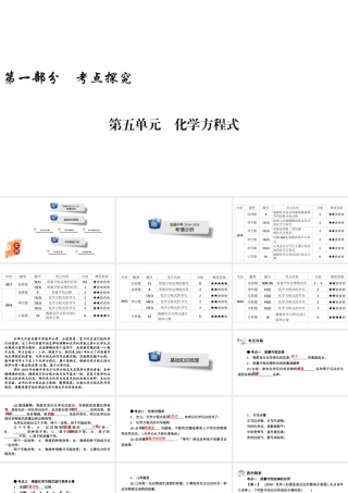 安徽省中考化学决胜复习 第一部分 考点探究 第5单元 化学方程式课件-人教版初中九年级全册化学课件